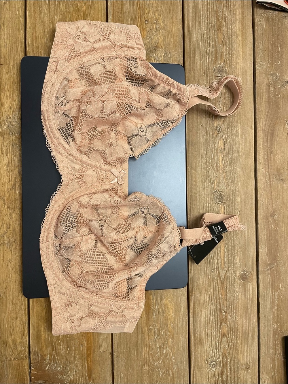 Torrid Ava Balconette Unlined Lace Bra, Rose Dust, 44C